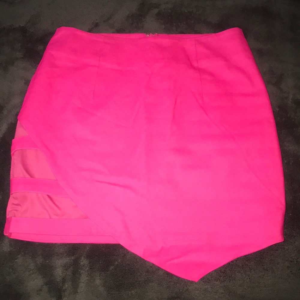Hot pink skirt